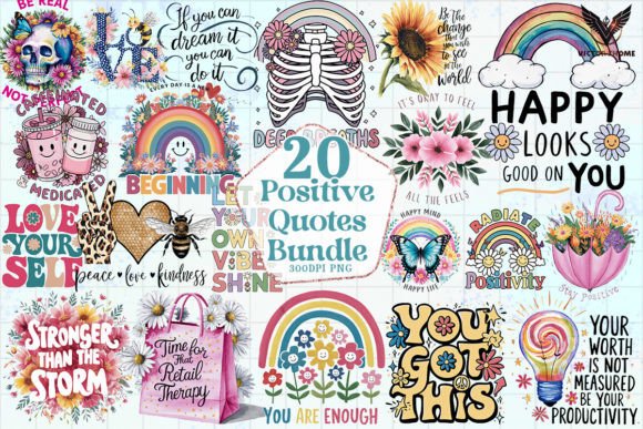 Download Positive Quotes Bundle Sublimation - Positive quotes Collection