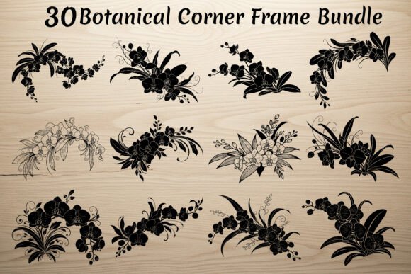 Download 30 Botanical Corner Frame Bundle - Botanical Collection