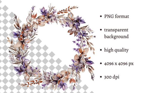 Download Beautiful Purple Floral Spring Wreath - Premium Resources