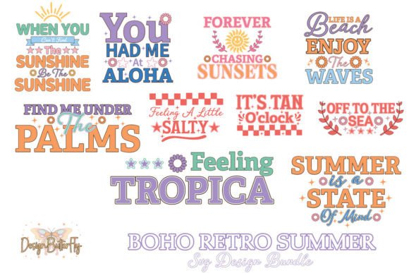 Download Boho Retro Summer Beach SVG Bundle - Beach svg bundle Collection