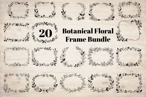 Download Botanical Floral Frame Bundle - Botanical Collection